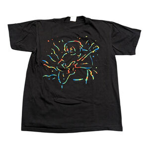 1996 Jerry Garcia Rainbow Scratch Board Graphic T shirt